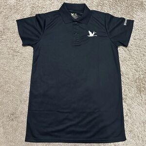 Elegant Black Polo Shirt with Embroidered Logo A-91